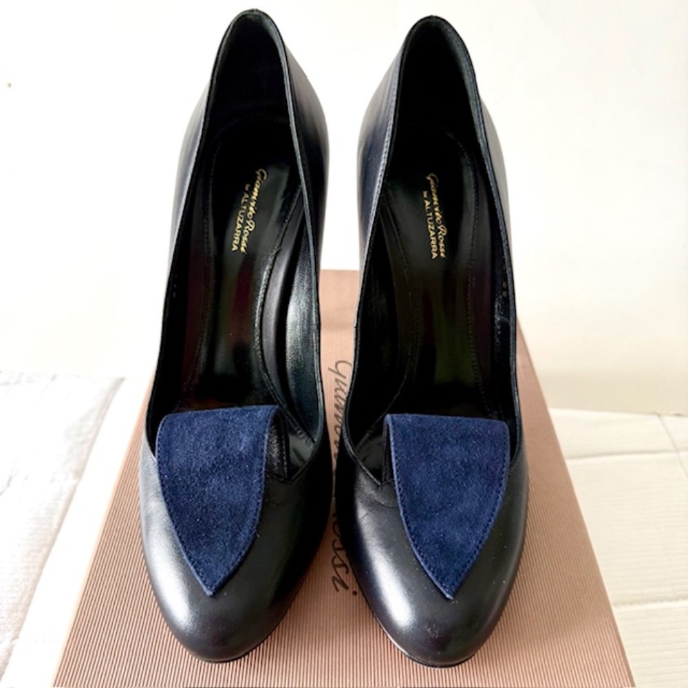 NWT Gianvioto Rossi for Altuzarra Navy pump size 38 - Picture 9 of 13